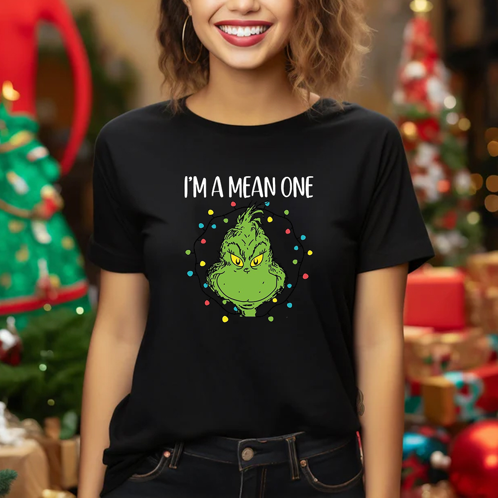 Funny Grinchmas Im A Mean One Christmas Holiday Unisex T-Shirt